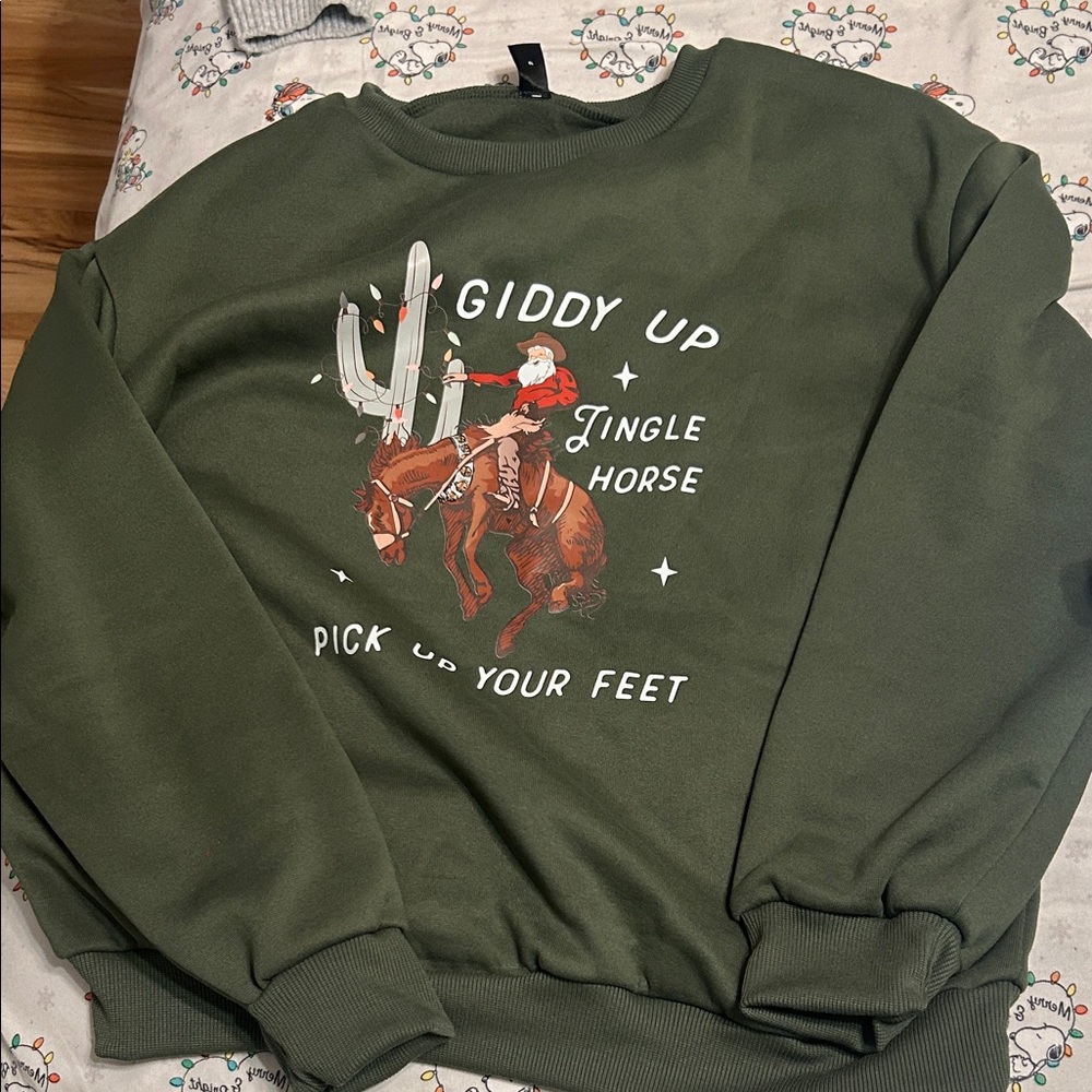 Green Christmas sweatshirt
